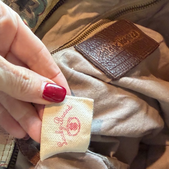 Lucky Brand Shoulder Bag Multicolor Floral Canvas Genuine Suede Boho Chic Tote - Picture 10 of 10